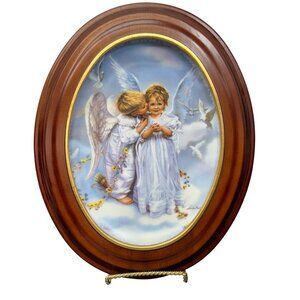 Sandra Kuck's On Angel's Wings Plate "Angel Kisses "1999 Bradford Exchange